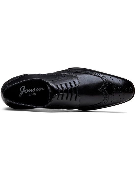 Men\'s Premium Black Dress Shoes Leather Wingtip Formal Business Oxford Shoes